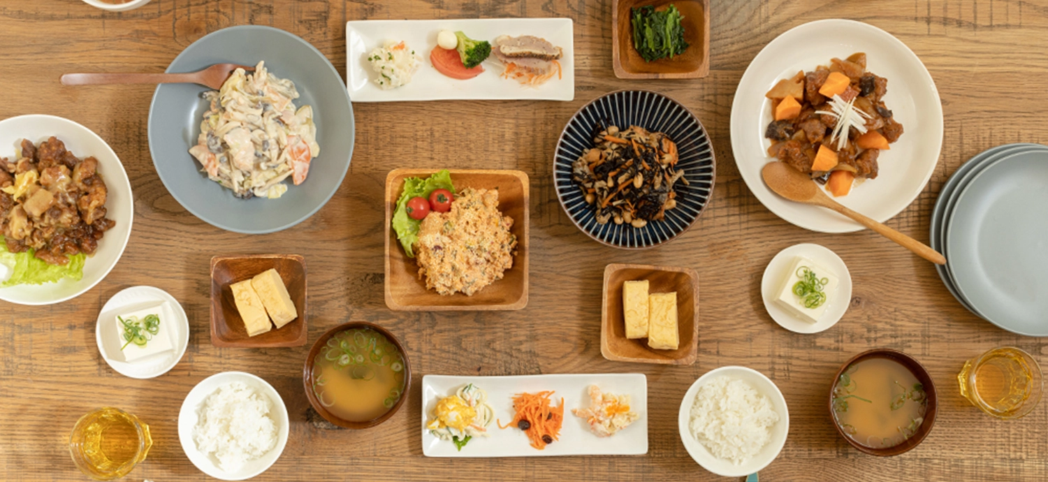 主菜・副菜をバランスよく組み合わせ