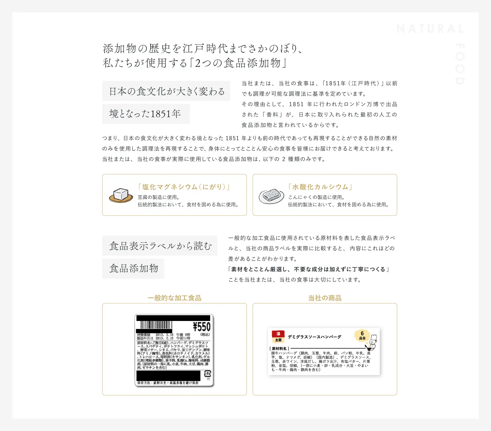 添加物の歴史を江戸時代までさかのぼり、私たちが使用する「4つの食品添加物」